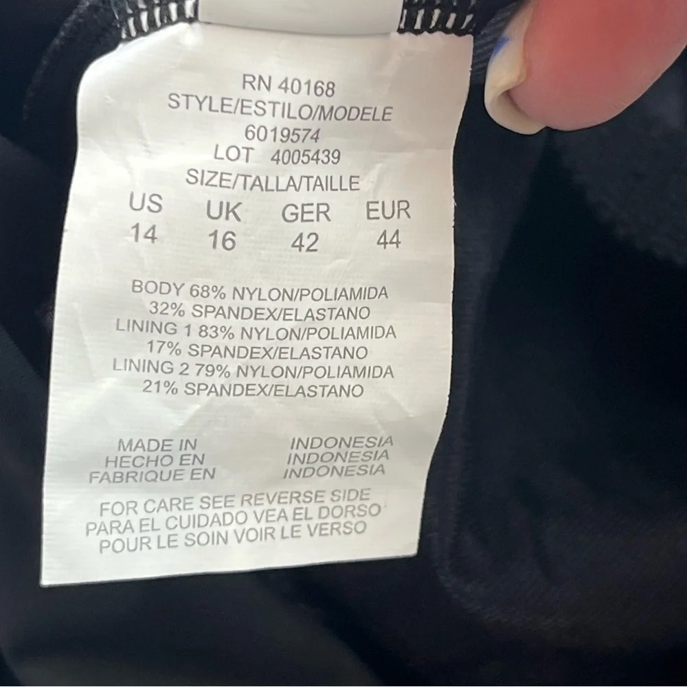 Magicsuit La Paz Goddess One Piece Swimsuit Womens Size‎ 14 Black Brown NWOT